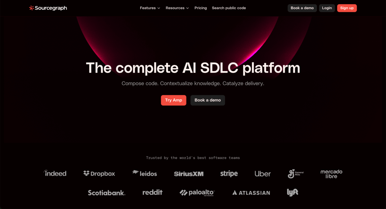 Homepage Sourcegraph