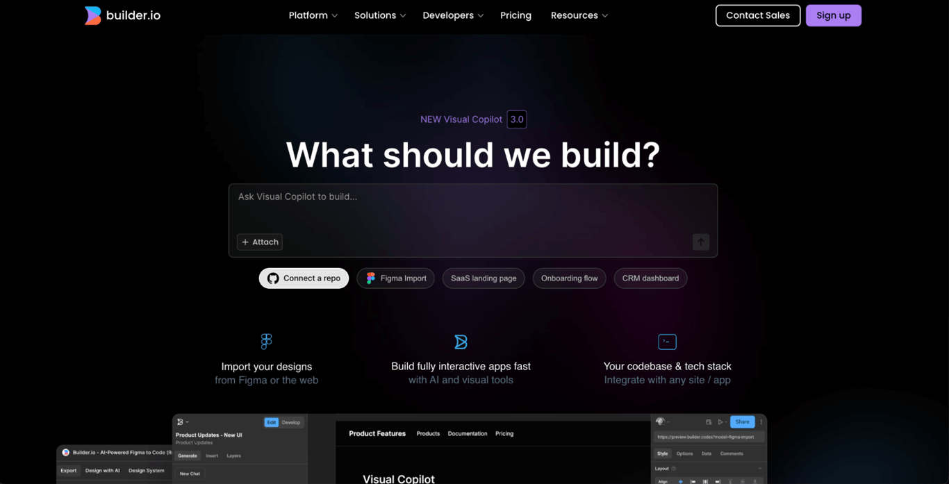 Homepage Visual Copilot