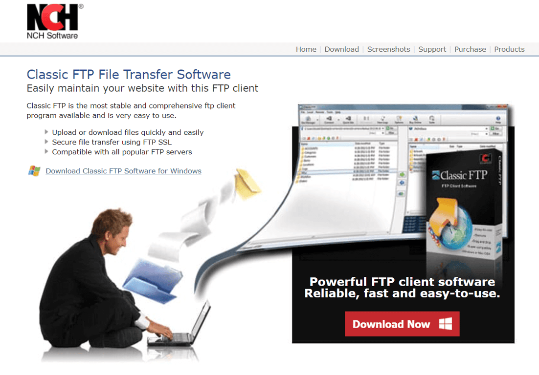 Tampilan FTP client Classic FTP