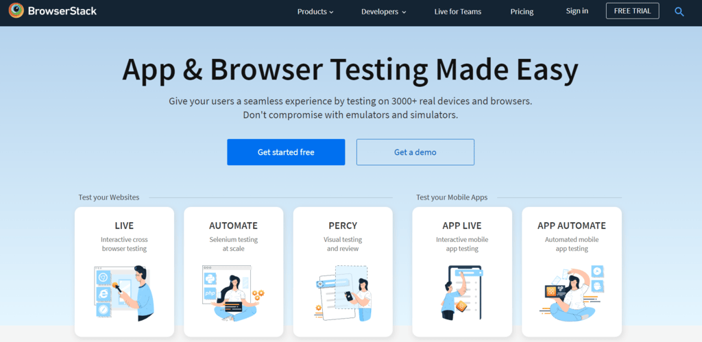 BrowserStack, software pengetesan aplikasi dan browser