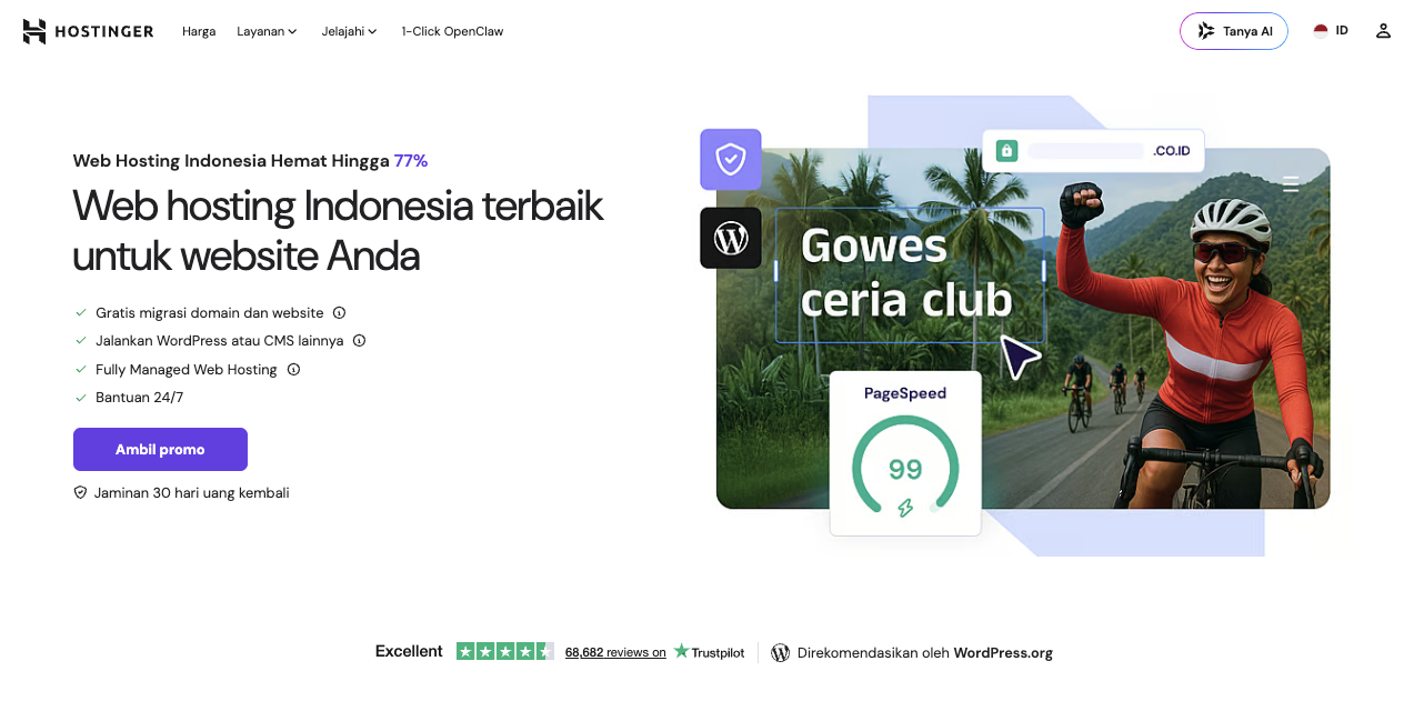 homepage hostinger indonesia