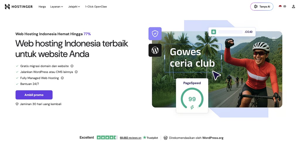 homepage hostinger indonesia