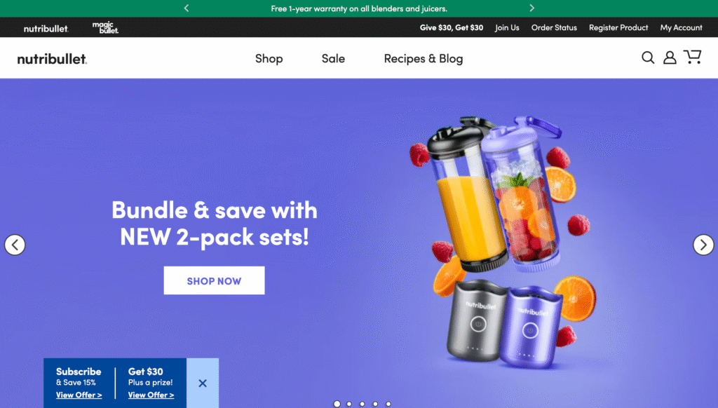 homepage website nutribullet
