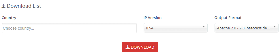 Archivo descargado desde IP2Location Firewall IP list
