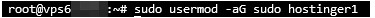 Comando para dar acceso de root a un usuario