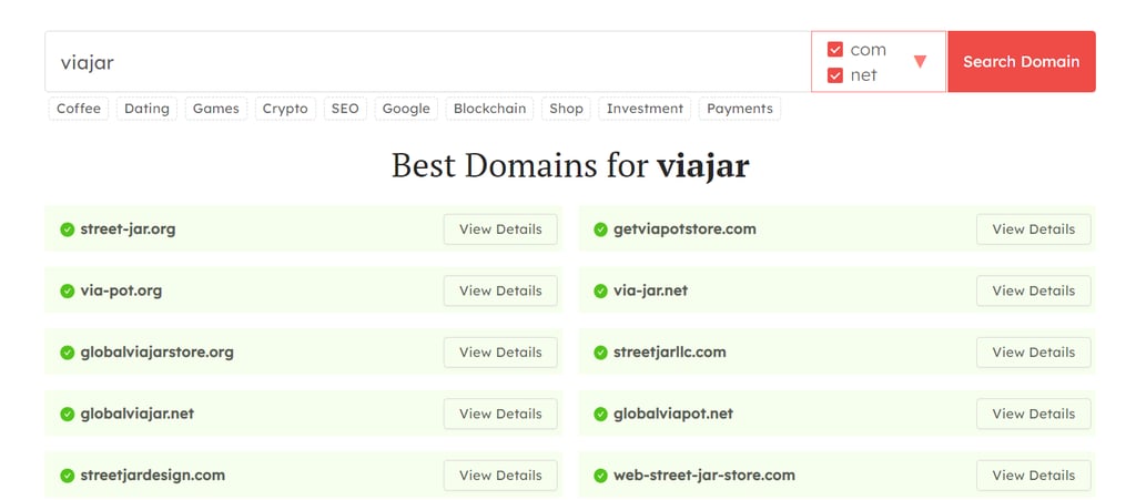 Resultado de búsqueda en Domain Wheel 