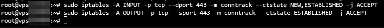 Habilitar el puerto 443 con iptables en Ubuntu