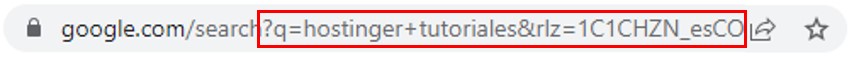 Ejemplo de los parámetros dentro de una URL