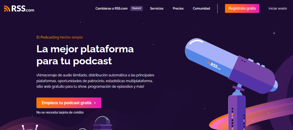 Página de inicio de RSS.com
