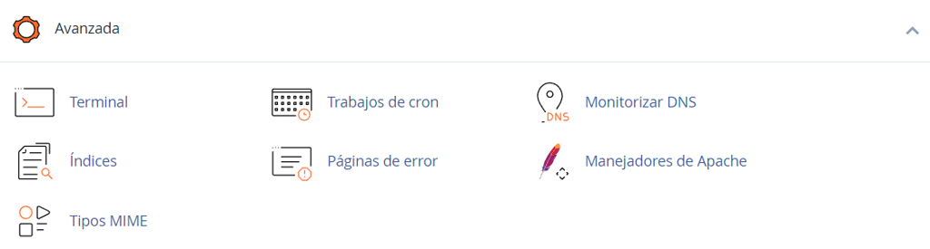 Funciones avanzadas de cPanel