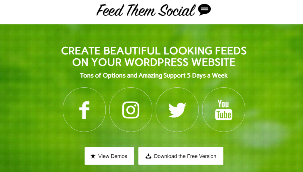 Página web de Feed Them Social