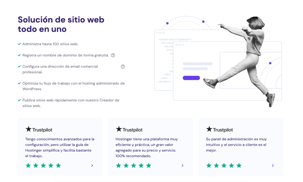 Reseñas de Trustpilot en Hostinger