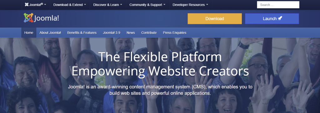 Interfaz de Joomla