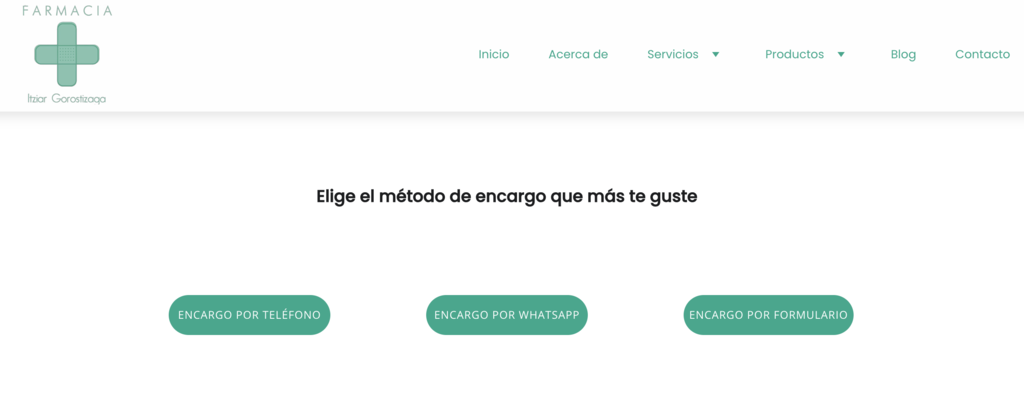 Secci&oacute;n de Encargos de Farmacia Gorostizaga