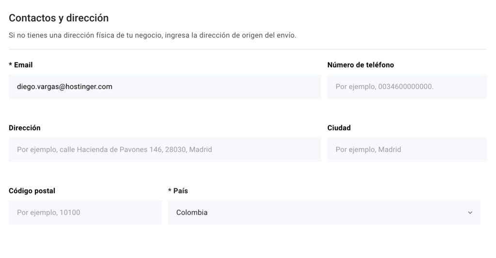 Informaci&oacute;n de la empresa del Creador de Hostinger
