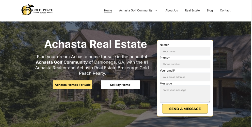 P&aacute;gina de inicio de Gold Peach Realty