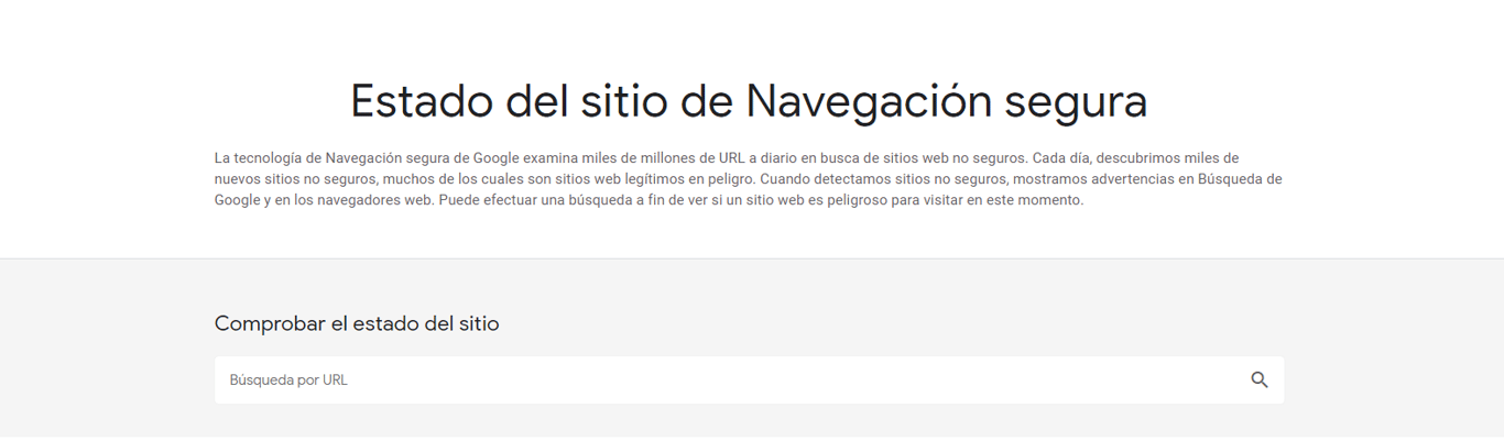 Mensaje de herramienta de navegación segura de WordPress