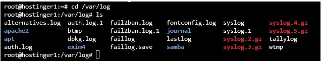 Pantalla con el comando ls para listar todos los archivos