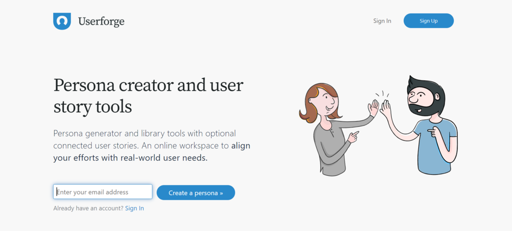 Sitio web Userforge