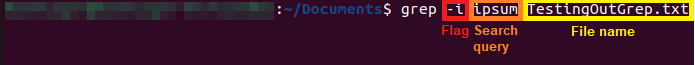Ejemplo del comando grep de Linux