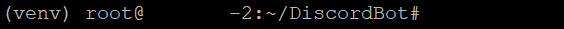 Putty mostrando la línea de Discord