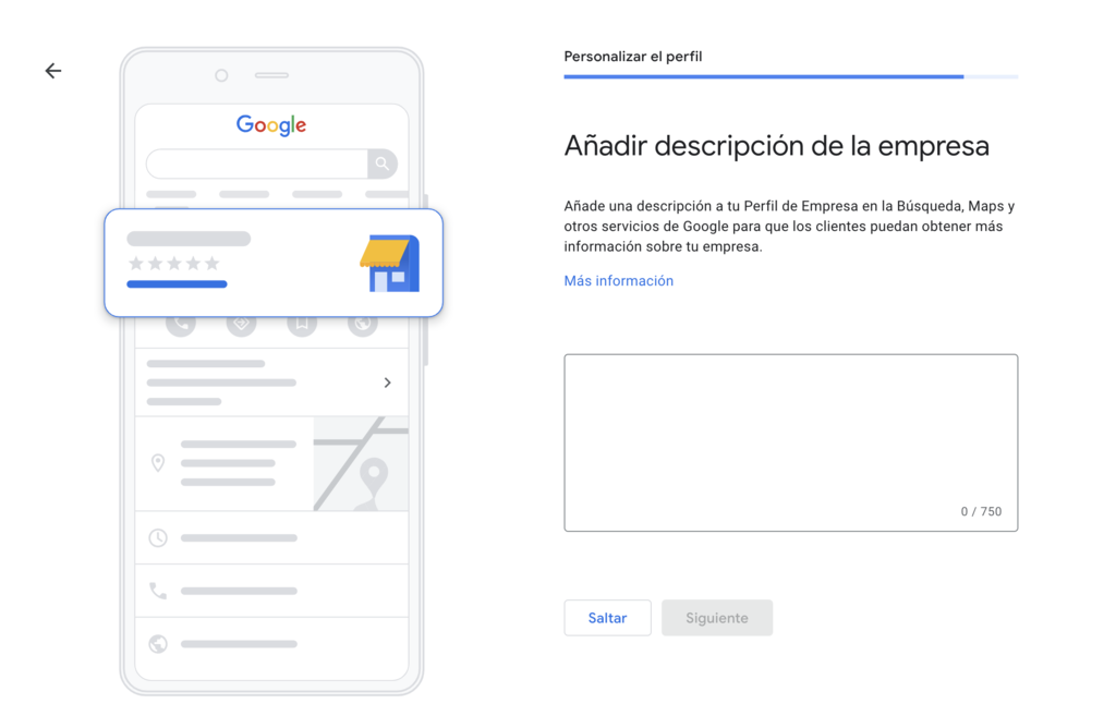 A&ntilde;adir descripci&oacute;n de la empresa en GMB