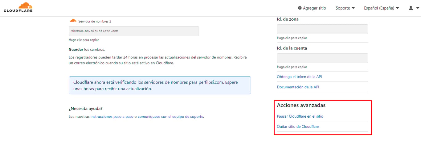 Acciones avanzadas de Cloudflare