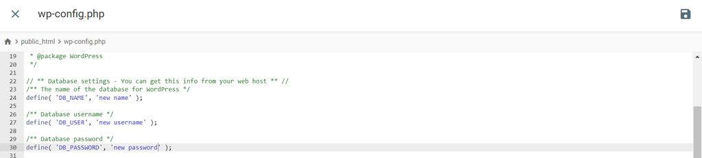 Archivo wp-config.php