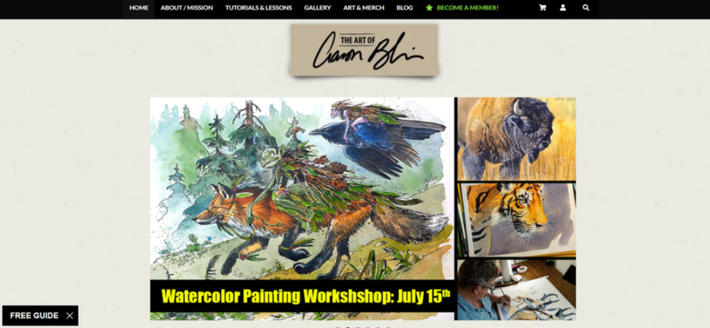 P&aacute;gina de inicio de Creature Art Teacher