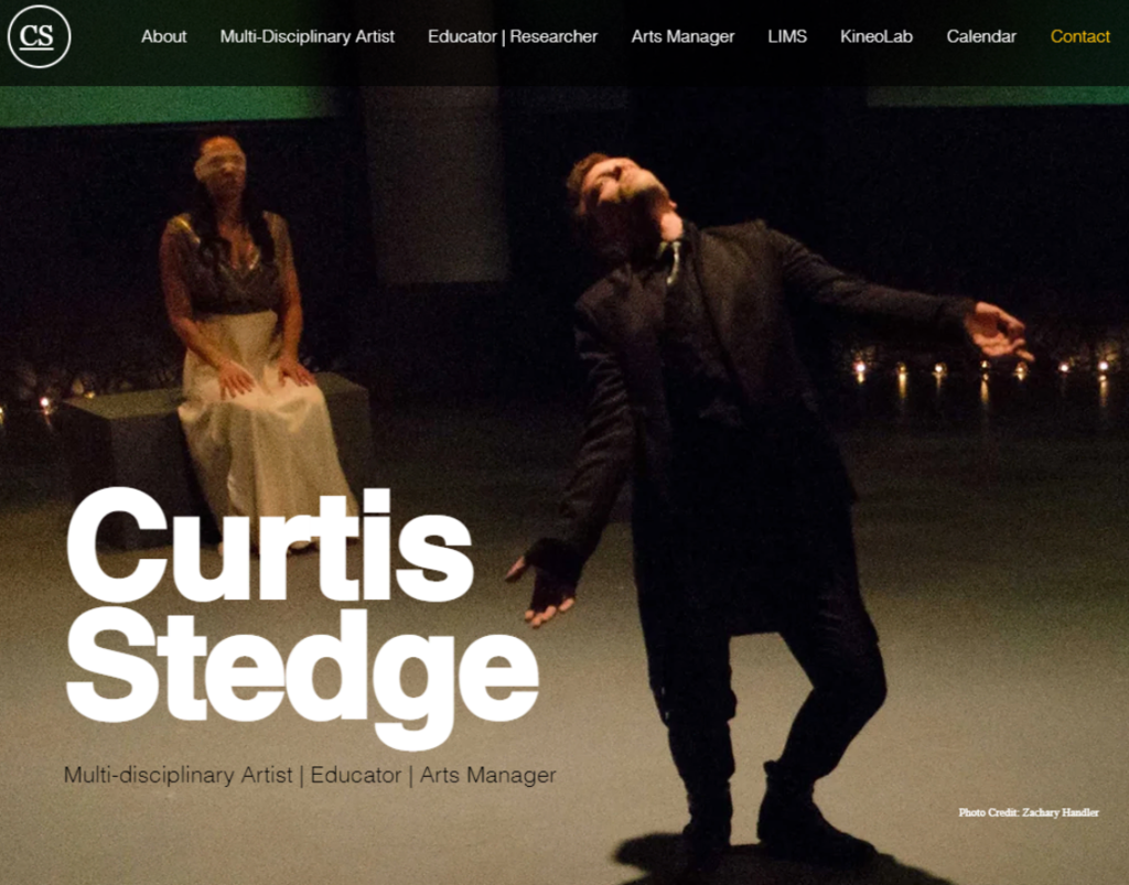 P&aacute;gina de inicio de Curtis Stedge