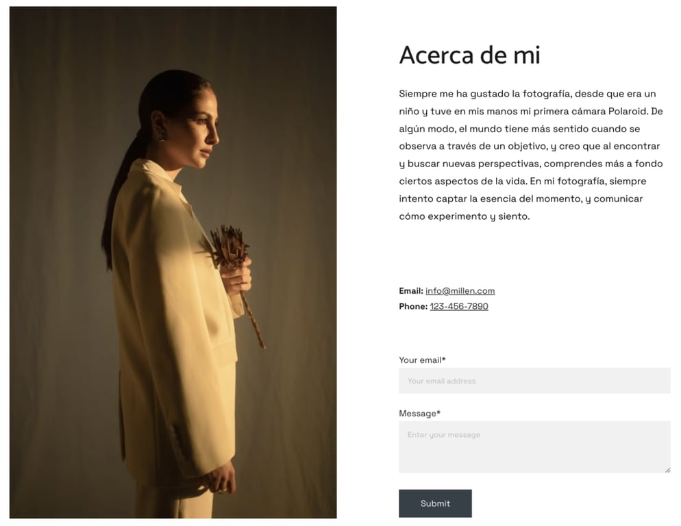 Ejemplo de Acerca de mi