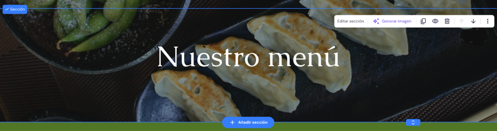 Bot&oacute;n de Editar secci&oacute;n del Creador de Hostinger