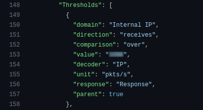 Hostinger configuration for the threshold to detect an attack.