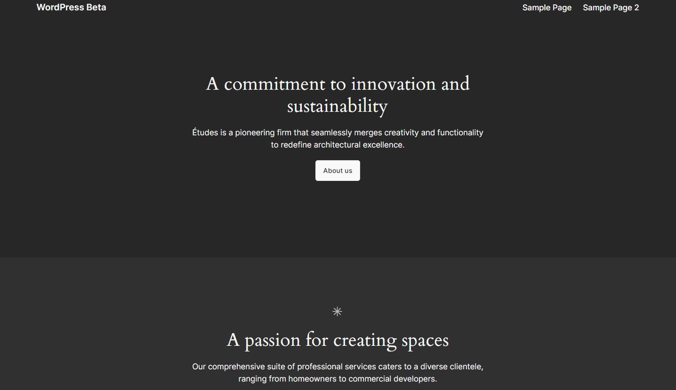 Twenty Twenty-Four theme's homepage template