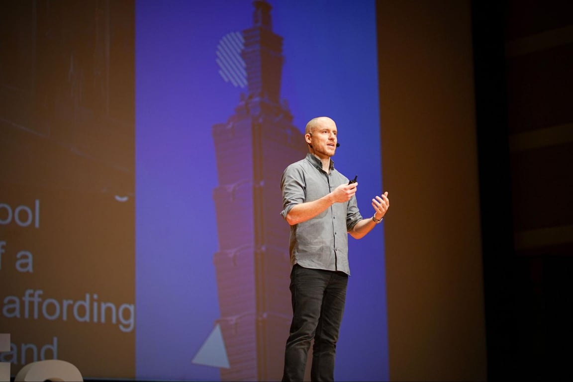 Noel Tock presenting his keynote speech