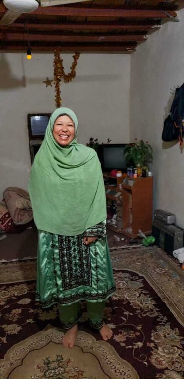 Luz Celeste wearing traditional clothes