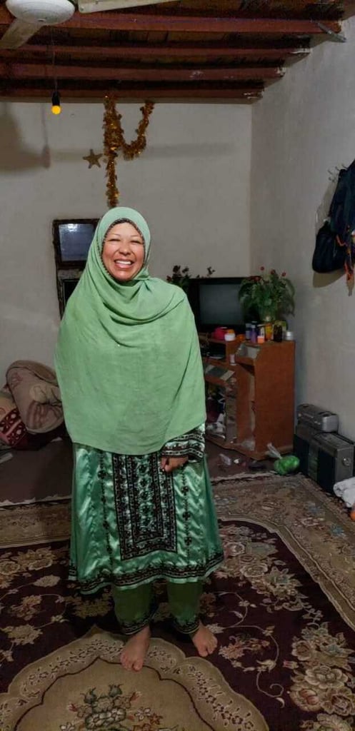 Luz Celeste wearing traditional clothes