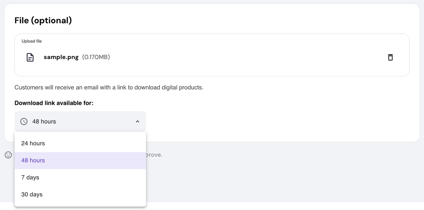 Digital product availability in Hostinger Website Builder.