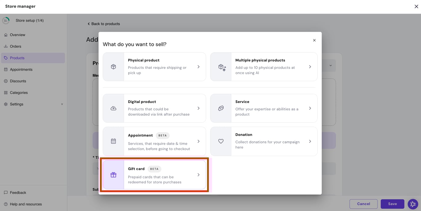 Hostinger Website Builder clients can now offer gift cards.