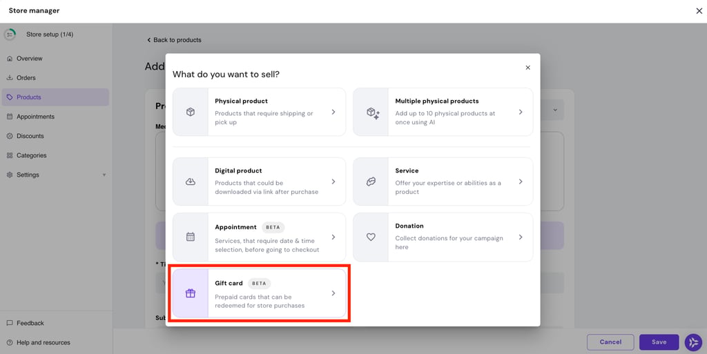 Hostinger Website Builder clients can now offer gift cards.