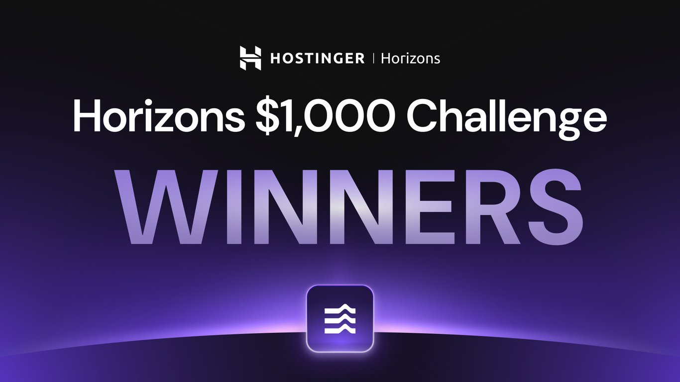 Win $1,000 cash: demonstrate your Hostinger Horizons website