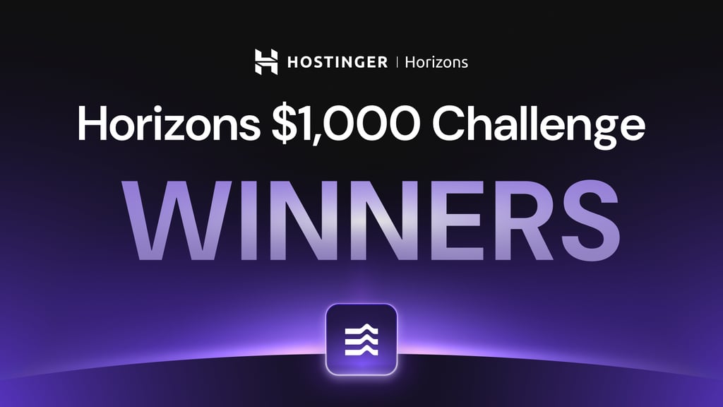 Win $1,000 cash: demonstrate your Hostinger Horizons website