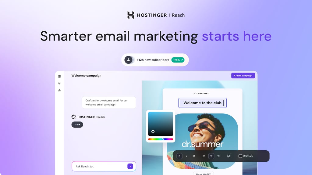 Prompt, send, grow: Email marketing just got a Hostinger makeover