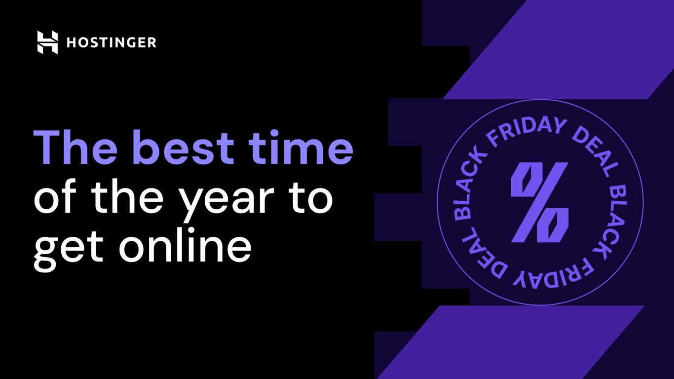 Hostinger Black Friday deals 2025