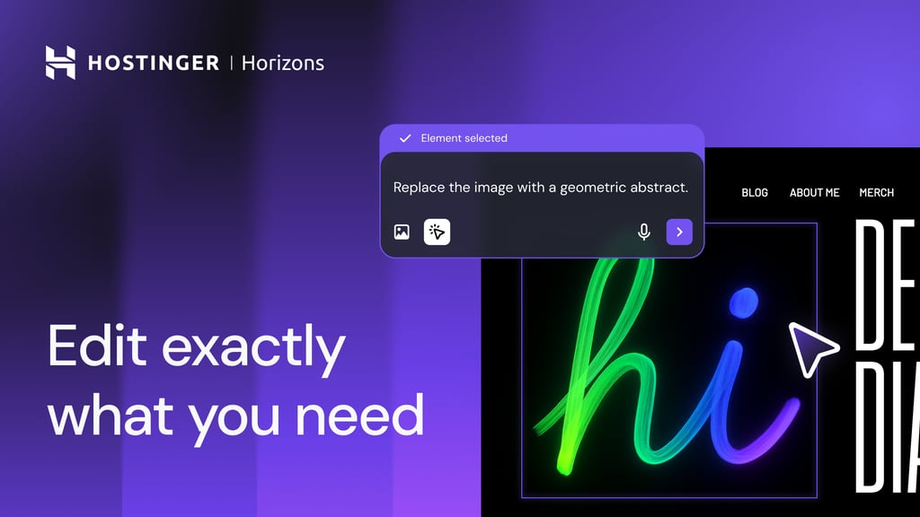 Hostinger Horizons tames AI to give you full control