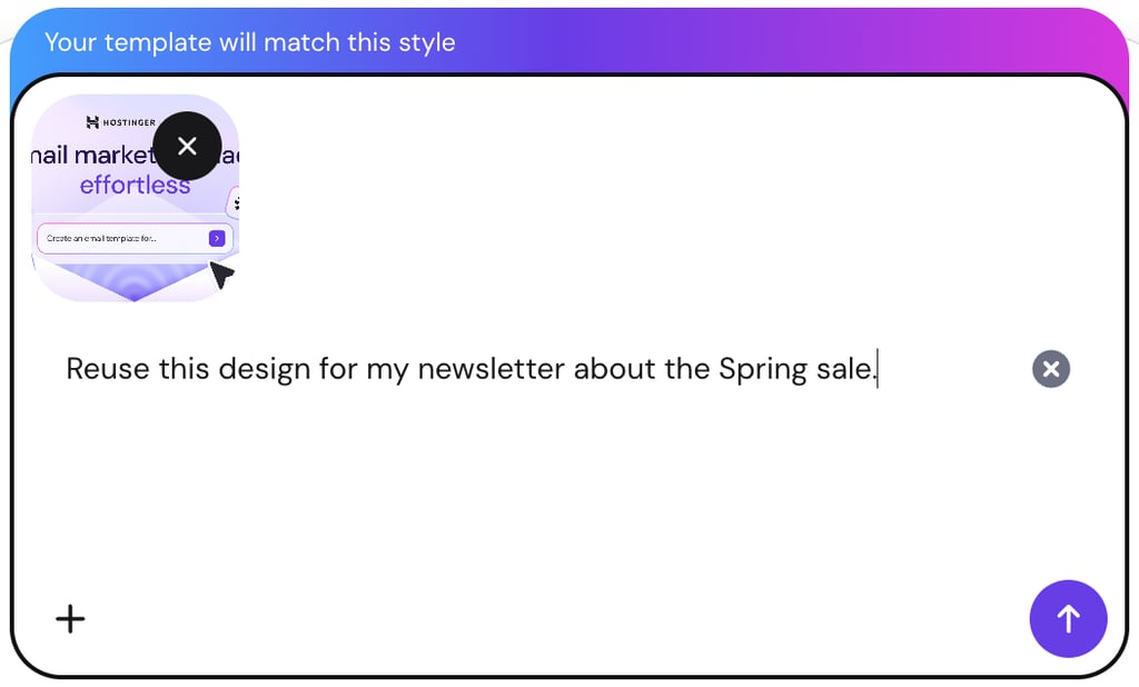 Using image as reference in Hostinger Reach.