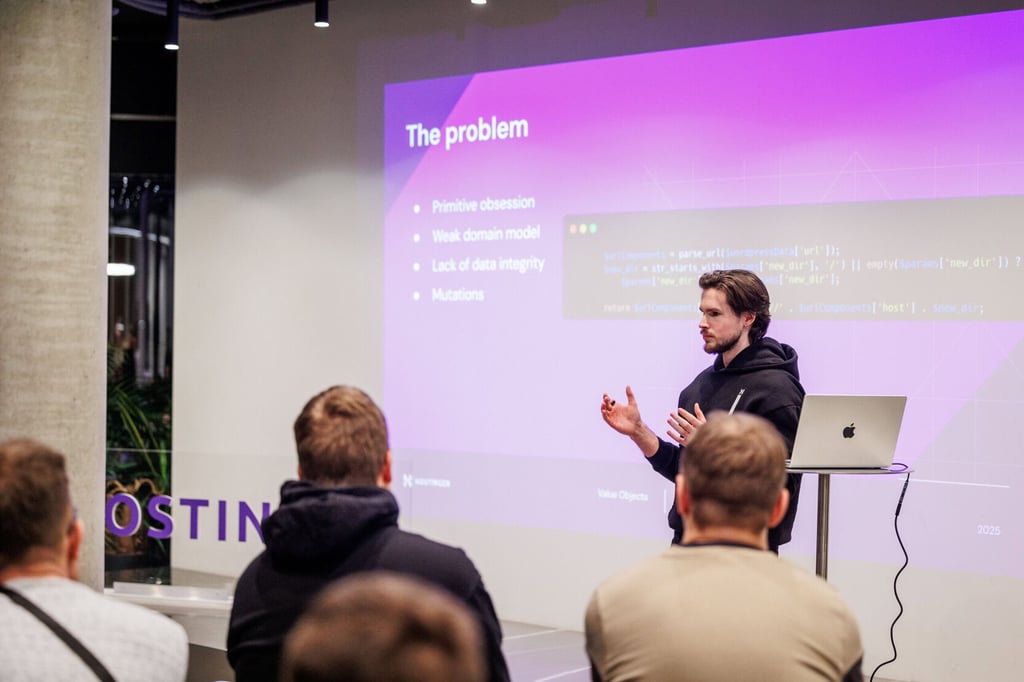One of Hostinger's knowledge sharing event