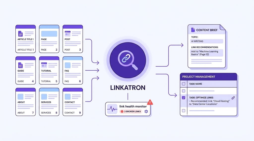 Linkatron AI agent illustration