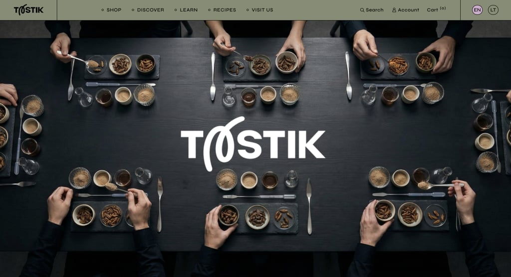 TASTIK's website home page