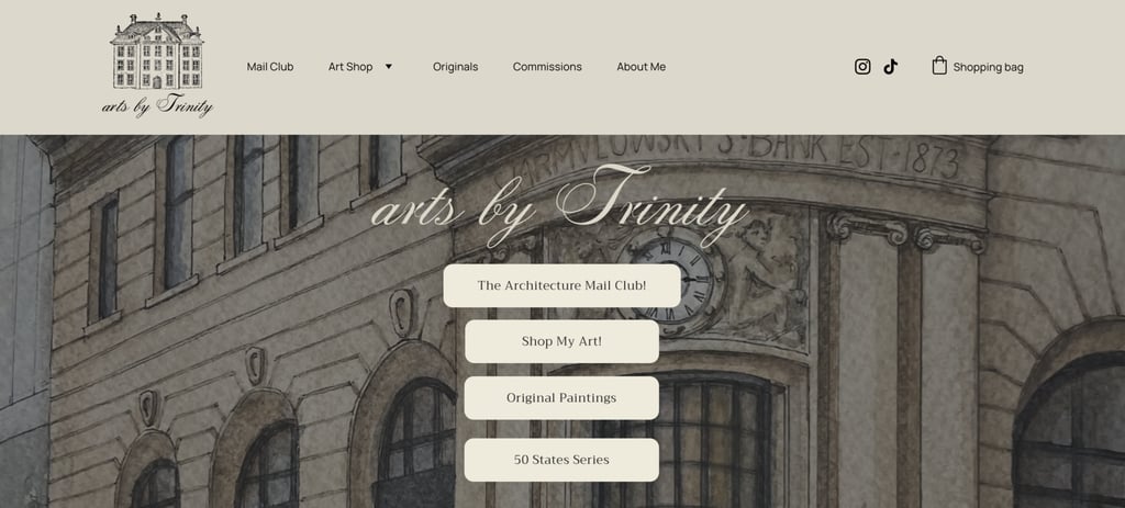 Arts by Trinity's website homepage